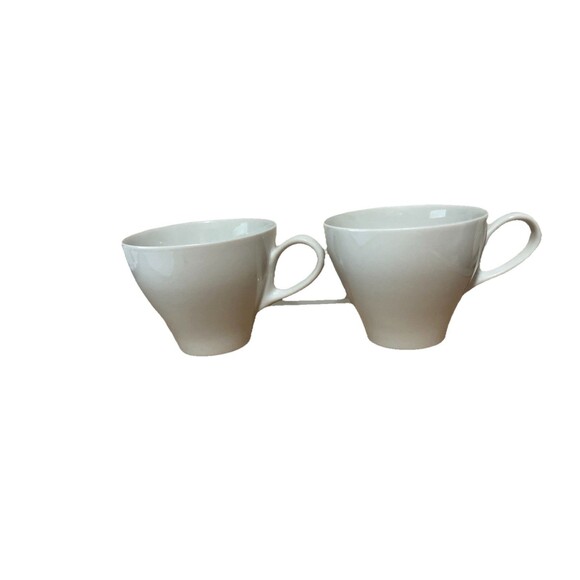 Mikasa Other - Two MCM Mikasa White Sophisticate (K1990) Fine China Coffee/Tea Cups 3'